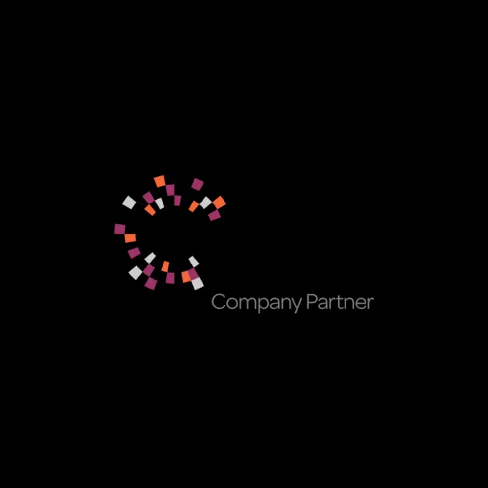 MRS Company Partner logo with a circular pattern of small squares