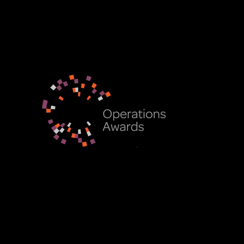 MRS Operations Award Finalist 2021 logo with circular pattern of small squares